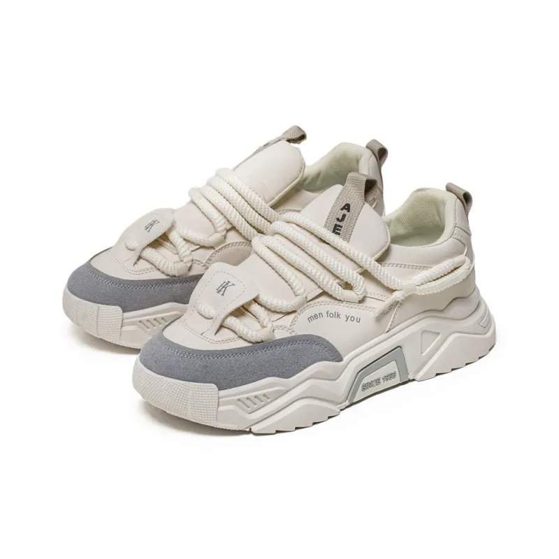 SOURCE Cushioned Anti Slip Wear Resistant Lightweight Height Increasing Low Top Chunky Sneakers Men's-11
