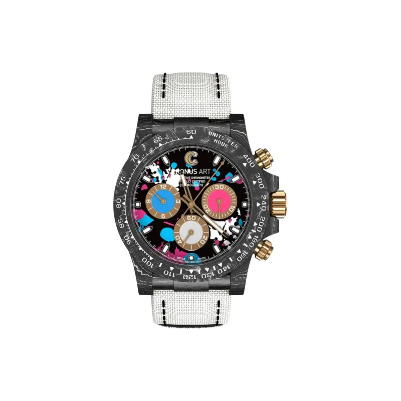CRONUSART Cross Ditan Na Automatic Mechanical Movement Canvas Strap Watch Men's Watches White Dial-27