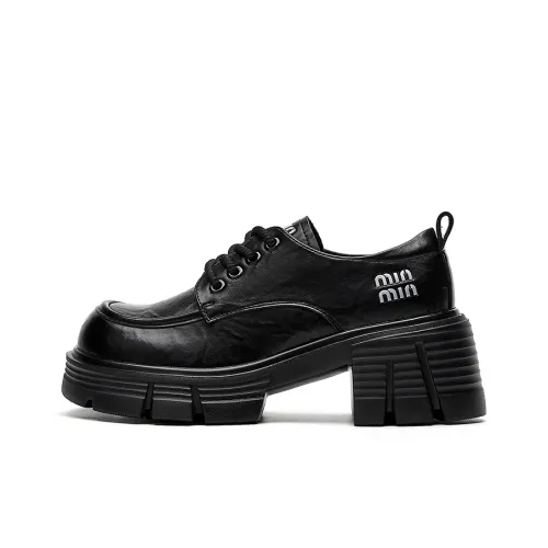 Bull Charm Chunky Heel High Heels Women's Black