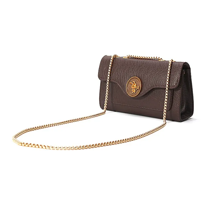 OKEKE Polyurethane Shoulder Bag Regular Unisex Brown-3