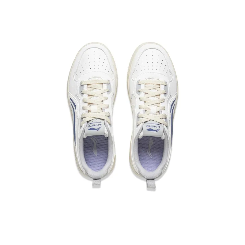 LiNing Cyan Cloud Cushioned Anti-Slip Wear-Resistant Lightweight Breathable Low-Top Casual Shoes Men's White Blue-4