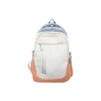 TAKI Nylon Lightweight Casual Large Capacity Student Backpack For Class Regular Unisex Black/Purple/Gray/Orange