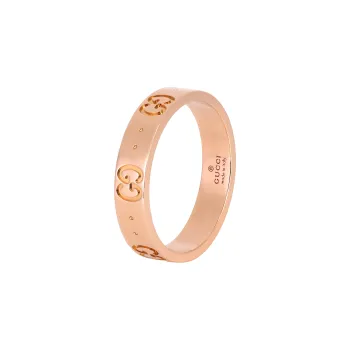 GUCCI 18K Rose Gold Rings Unisex Rose Gold