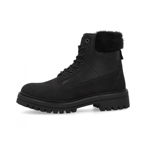 ENRICO COVERI Thermal Height Increasing Slip Resistant Short Outdoor Boots Men's Black