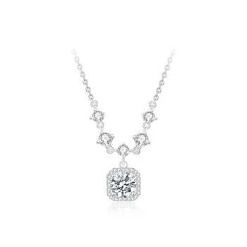SINO GEM 925 Silver Zircon Necklaces Women's