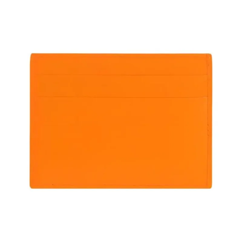 Balenciaga Logo 4 Card Slots 1 Bill Compartment Card Holder Pop Orange/Black-1