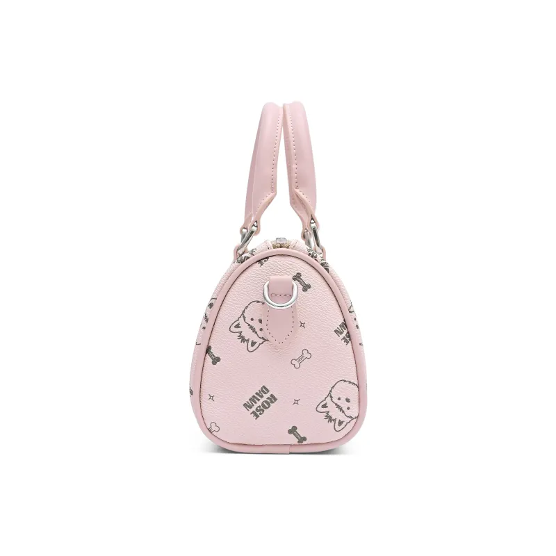 ROSEDAWN PVC Boston Bag Crossbody Handbags Regular Women's Pink-2