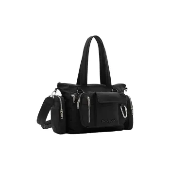 Desigual Fabric Crossbody Portable Backpack Medium Size Women's Black