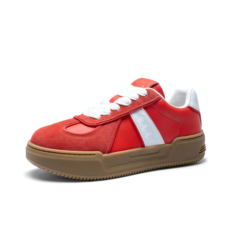 Kappa Anti Slip Wear Resistant Low Top Skateboard Shoes Women's Red-2
