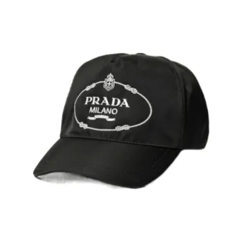 PRADA Nylon Baseball Caps Women's Black