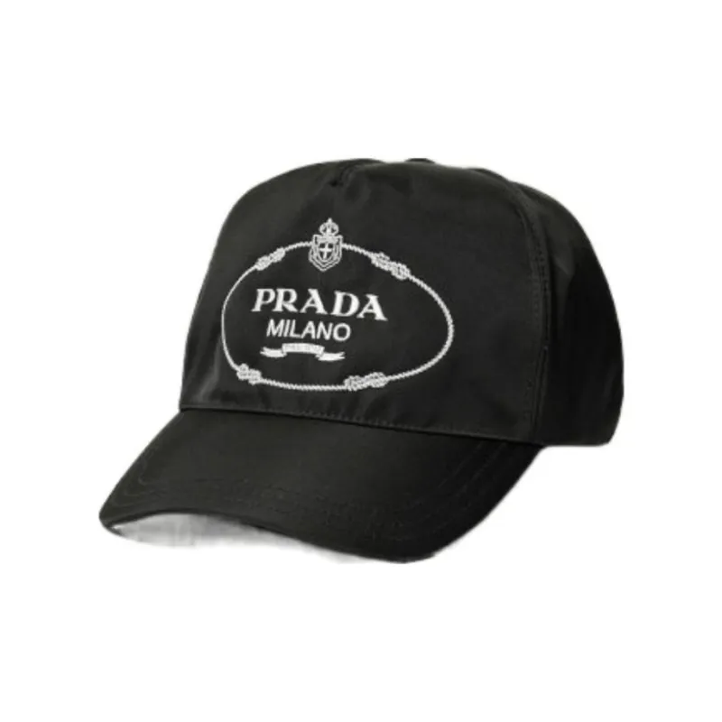 PRADA Nylon Baseball Caps Women's Black-0