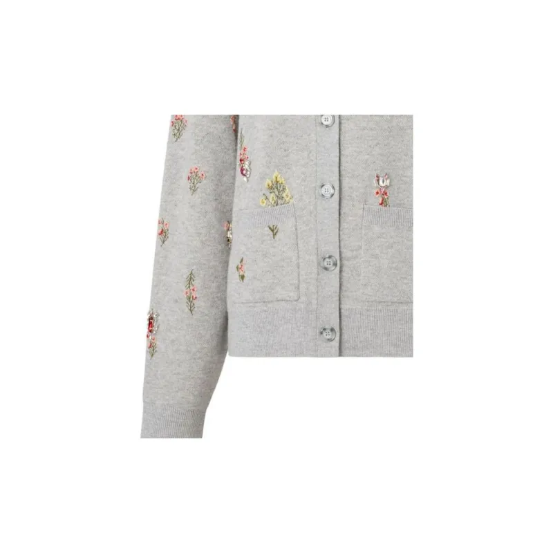 Burberry Knit Cardigan 'Parchment Grey'-3
