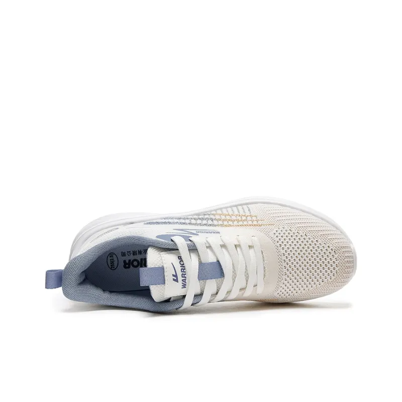 Warrior Cushioning Rebound Lightweight Breathable Low-Top Running Shoes Men's White Light Blue-2