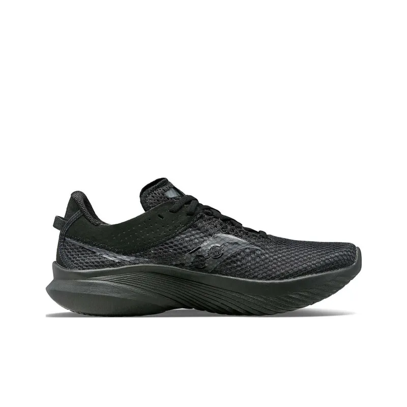 Saucony Kinvara 14 Abrasion Resistant Breathable Low Top Running Shoes Women's Black-1