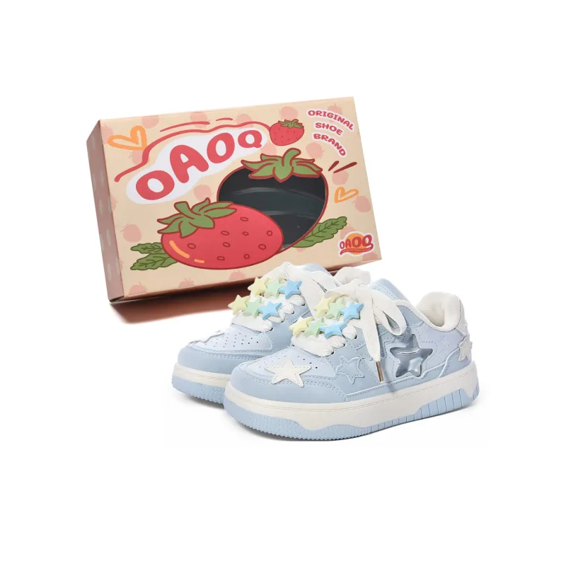 OAOQ Cushioning, Abrasion Resistant, Lightweight, And Breathable Low Top Skateboard Shoes Women's-2