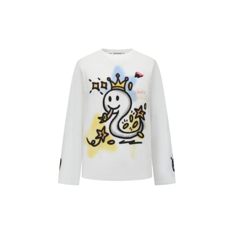 Alexia Sandra Sweatshirt Unisex White-3