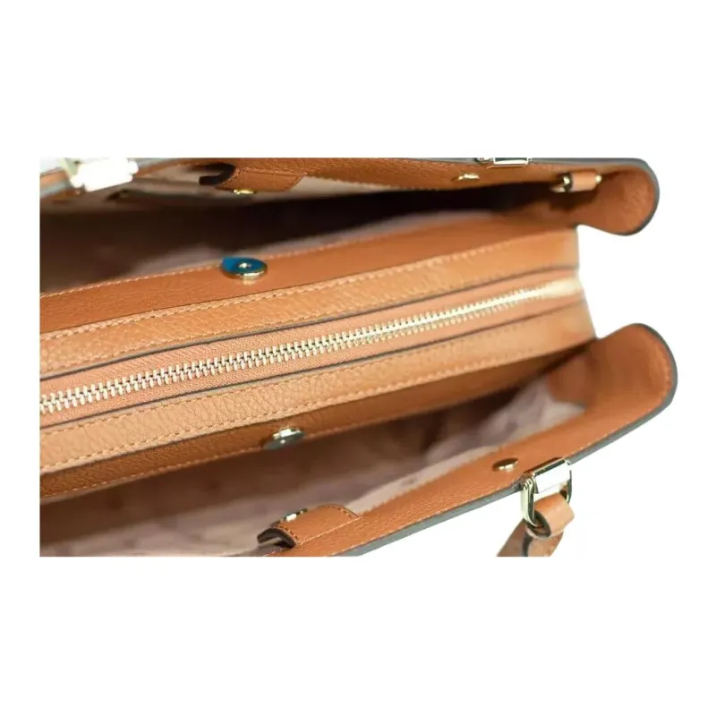 Kate Spade Leila Leather Shoulder Bag Crossbody Bag Handbag Medium Size Women's Ginger Cake-5