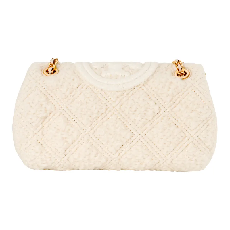 TORY BURCH Fleming Soft Circle Fabric With Leather Shoulder Bag Crossbody Bag Mini Women's Cream White-2