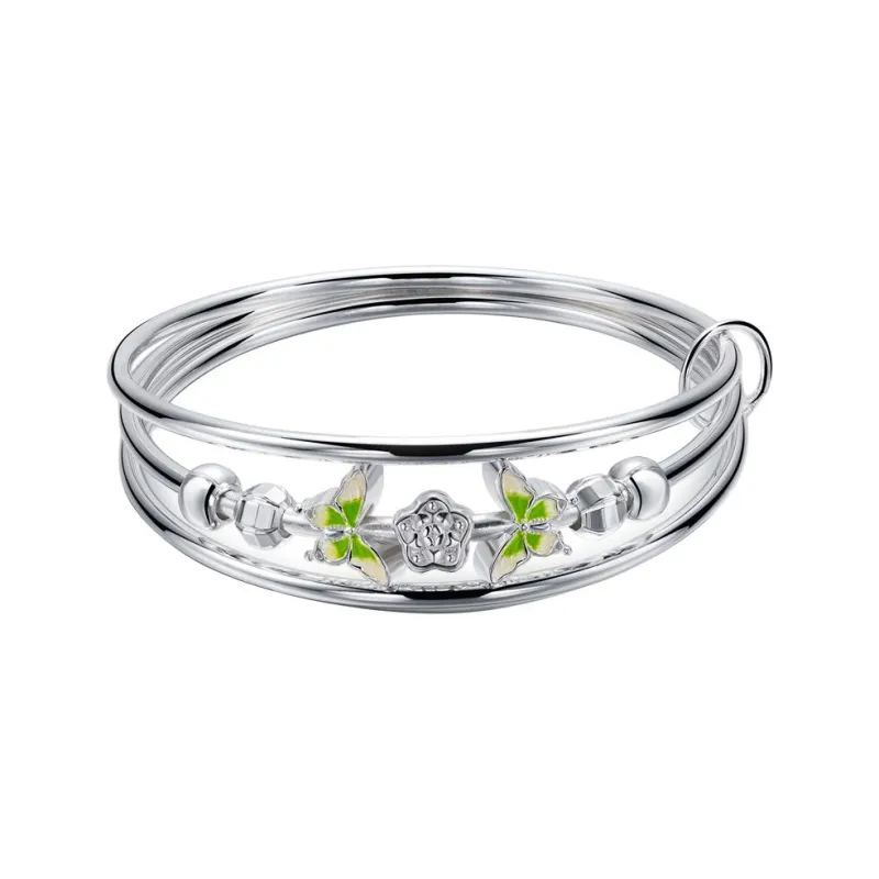 Brahmacharya 999 Fine Silver Bangles Women's-0