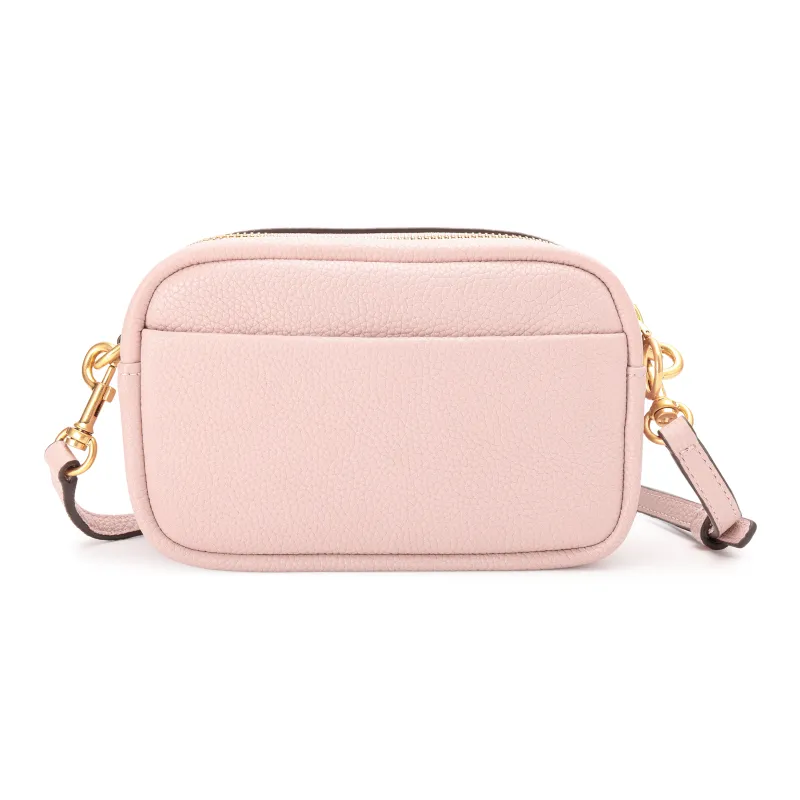 TORY BURCH Perry Cow Leather Camera Bag, Small Square Bag, Crossbody Bag Mini Women's Flesh Pink-2