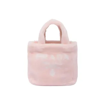 PRADA Shearling Tote Bag Shopping Bag Shoulder Bag Crossbody Bag Handbag Women's Pink