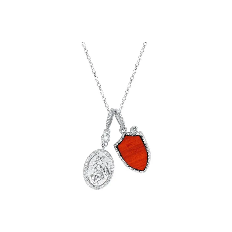 CIGA LONG Red Rosewood Inlaid Necklaces Unisex-0