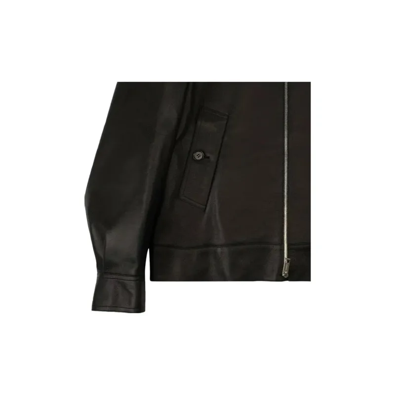 Burberry Leather Bomber Jacket-4