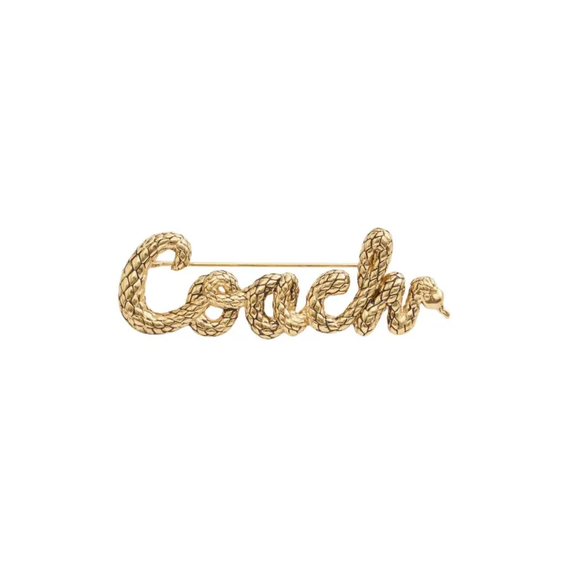 COACH Copper Brooches Unisex Gold-1