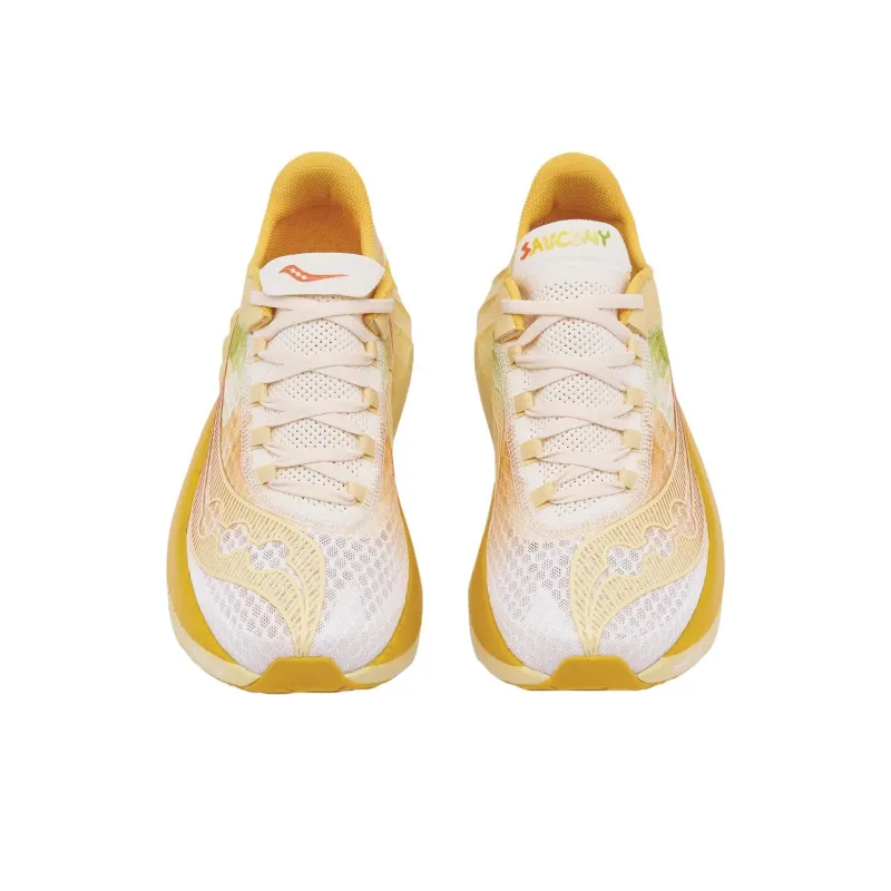 Saucony Endorphin Pro 4 Cushioned Slip Resistant Low Top Running Shoes Men's Beige Yellow-2
