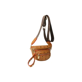 Meow In The Grass PU Sling Bag Unisex Black