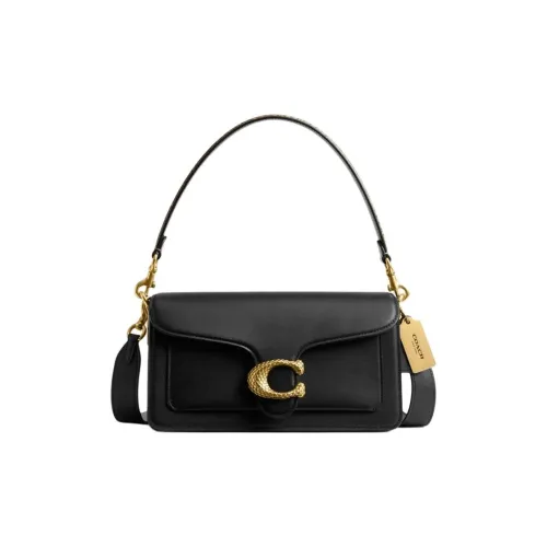 COACH Tabby Cow Leather Crossbody One Shoulder Handbag Medium Size Women's Black
