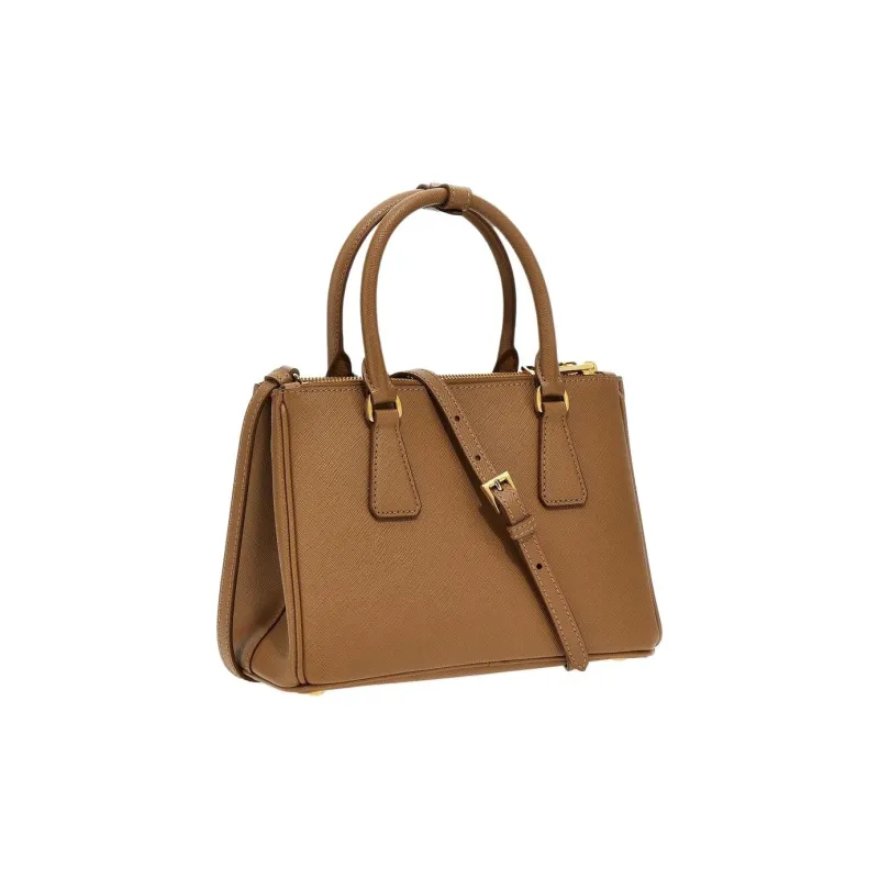 PRADA Cow Leather Tote Bag Shopping Bag Shoulder Bag Handbag Women's Brown-2
