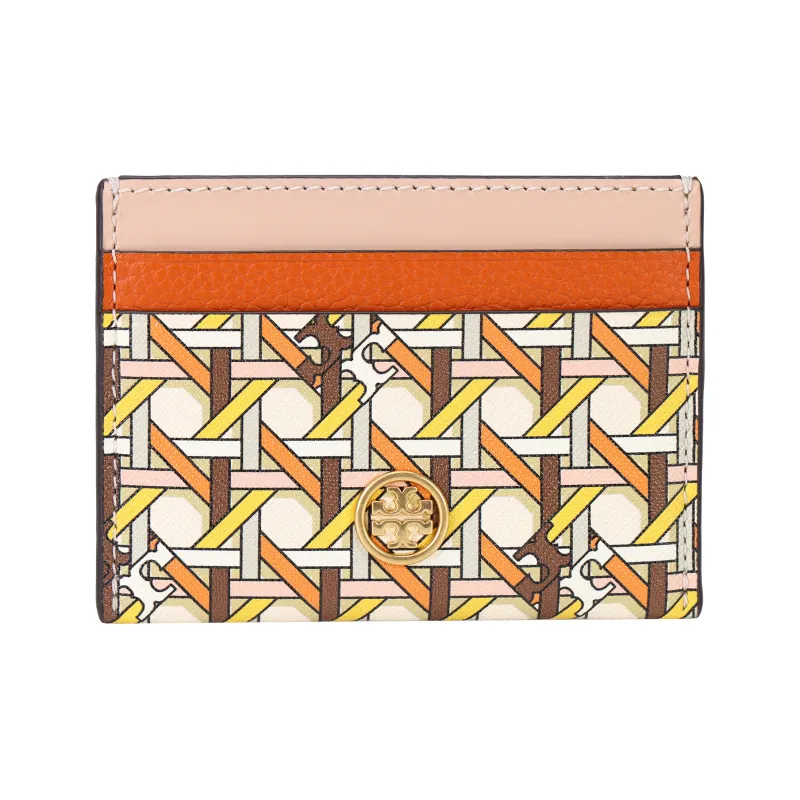 TORY BURCH Robinson Textured Leather Card Holder Card Holder Women's Multicolor-0