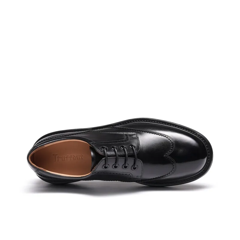 TRUFFAUT Italian Version Highlight Derby Shoes Casual Shoes Men's Black-8