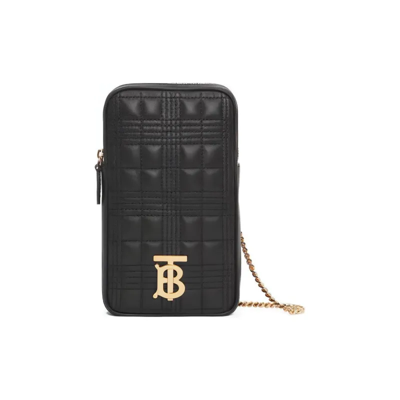 Burberry Lola Lola Bag Lambskin Cell Phone Pouch Shoulder Bag Crossbody Bag Mini Women's Black-0