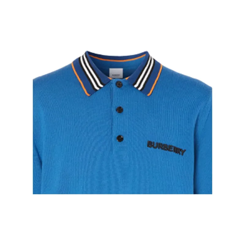 Burberry Polo Shirts Men Royal Blue-4