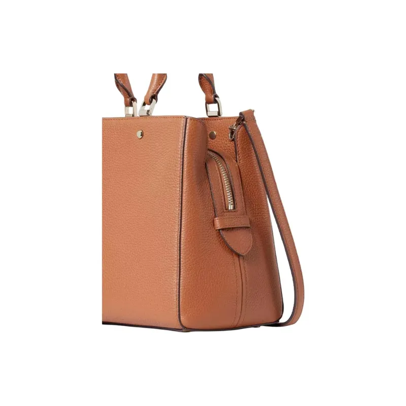 Kate Spade Leila Leather Shoulder Bag Crossbody Bag Handbag Medium Size Women's Ginger Cake-4