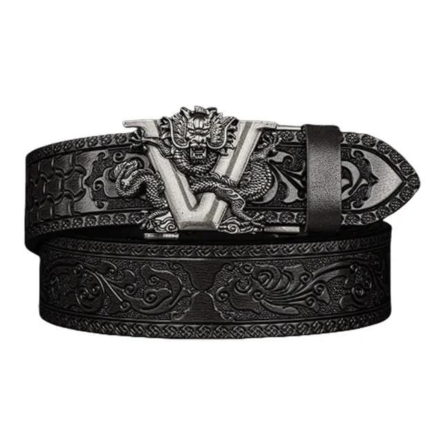 YUZHAOLIN Cow Split Leather Belt, Gift Box Set Unisex 3.4cm-9