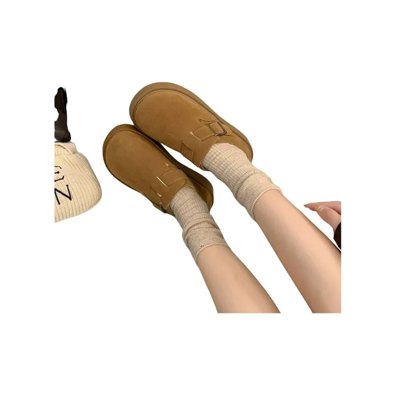 Yamada Hyakuju Home Slippers Chestnut Antelope Brown-4