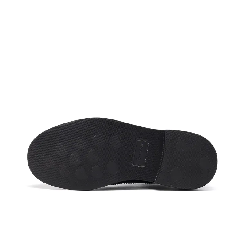 TRUFFAUT Italian Version Highlight Derby Shoes Casual Shoes Men's Black-4