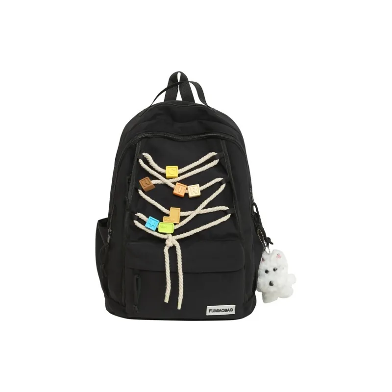 RUIPAI Nylon Backpack Women's Black/Pink/White/Yellow/Blue-0