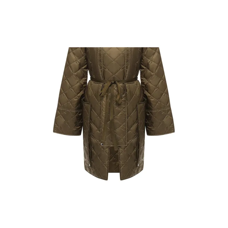 Burberry Puffer Jackets Women's Olive-4