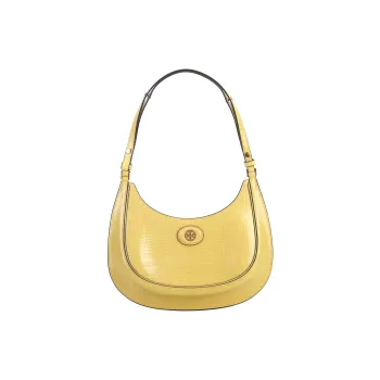 TORY BURCH Robinson Cow Leather Crescent Bag Handbag Shoulder Bag Women's Yellow