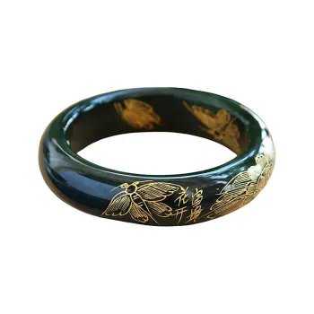 Run Ding Hetian Jade Bangles Green Jade Unisex