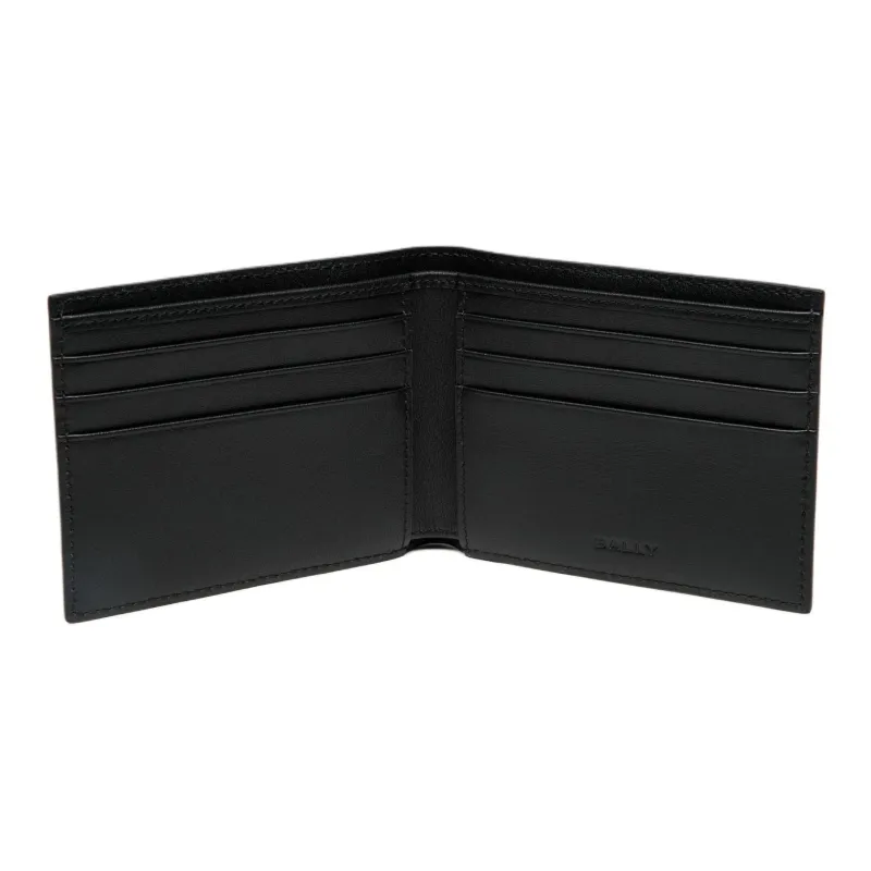 BALLY MYTHOS Recycled Cow Leather Wallet Men's Black-2