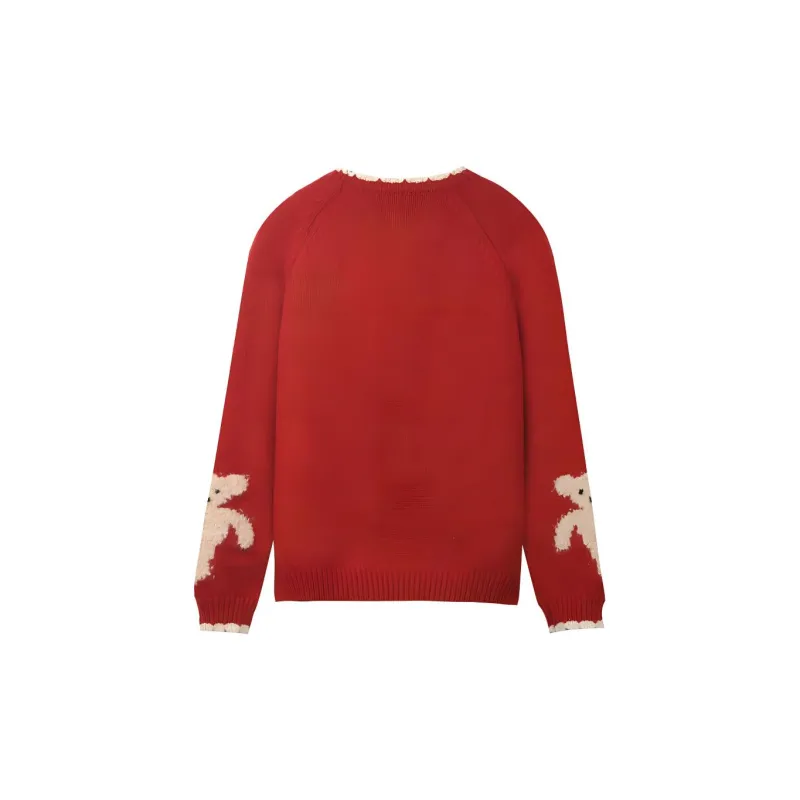 MISHOW Sweater Women's Vintage Red-1