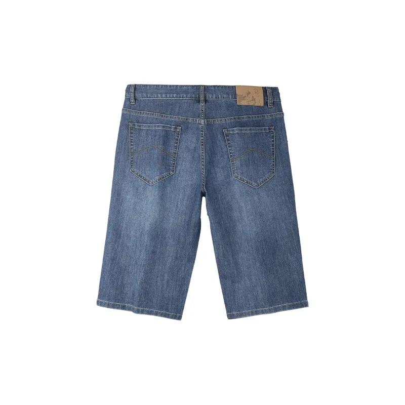 HLA The Mountain Is Not In The High Series Denim Shorts Men's Blue Gray Denim Gradient-1