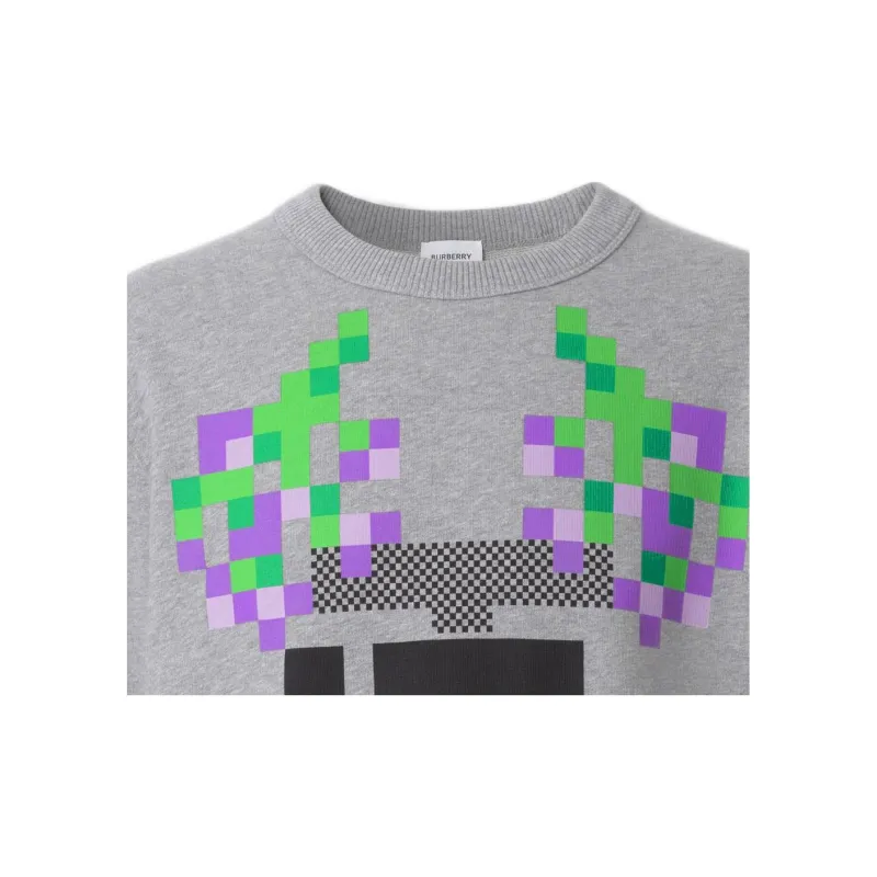 Burberry X Minecraft Monogram Motif Print Cotton Sweatshirt-4