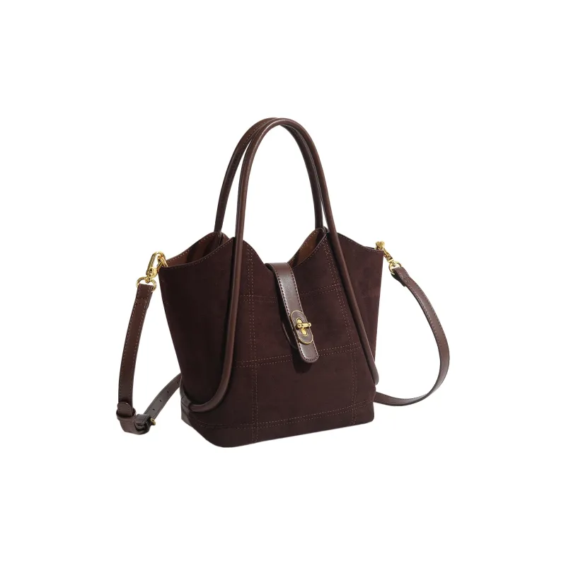 MISS GAIL Artificial Leather Bonded PU One Shoulder Handbag Crossbody Bag Regular Women's Matte Brown-8