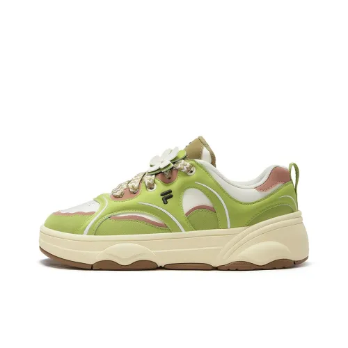 FILA FUSION WINDROUND Wear-Resistant Low-Top Skateboard Shoes Women's Green White
